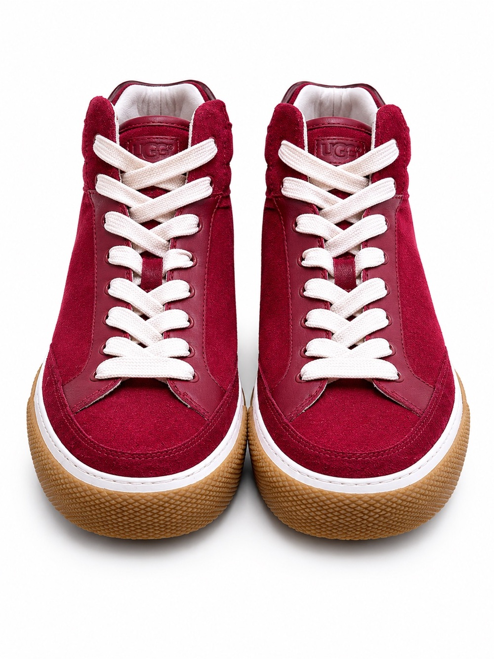 Rag & Bone High Top Sneakers Womens EU 39 Burgundy Canvas Leather Shoes